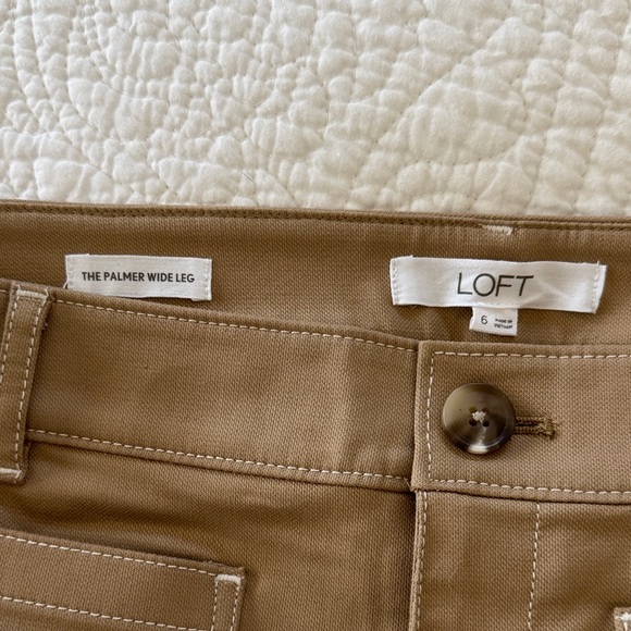 Loft Palmer Wide Leg Crop Pants in Contrast Stitch - Picture 4 of 4